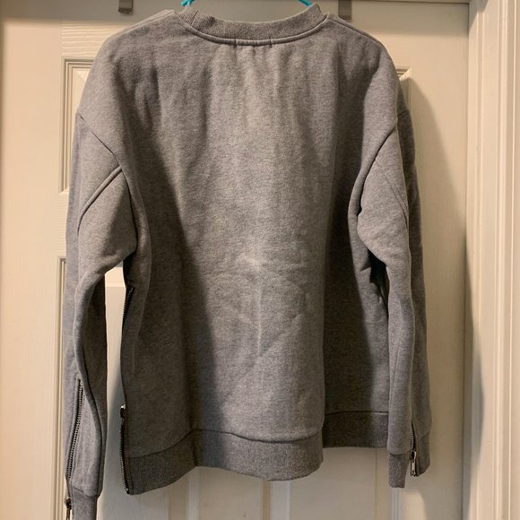 OBEY Grey Crewneck With Zippers - Picture 2 of 3